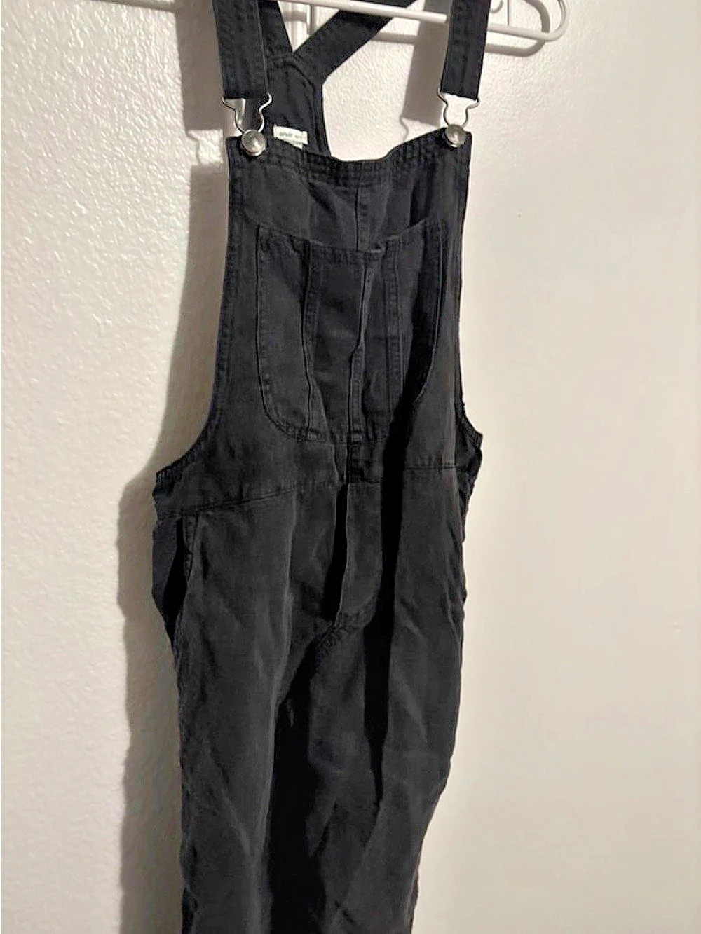 Aerie Denim Overalls Black XS